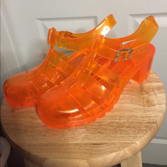 orange jelly heels